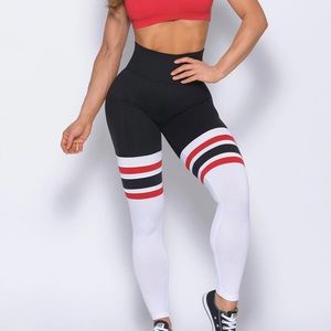 Red Pocket Thigh Highs Bombshell